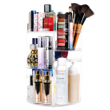 Multi-Function Spinning makeup holder Rack 360 Rotation Makeup Organizer Cosmetic Carousel Storage Shelf(Clear)